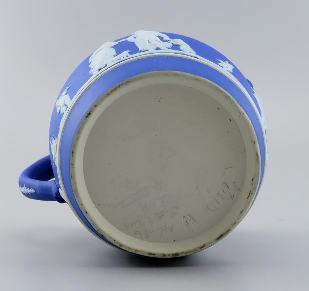 Lovely VTG Wedgwood Blue White Jasperware Creamer Milk Pitcher Jug