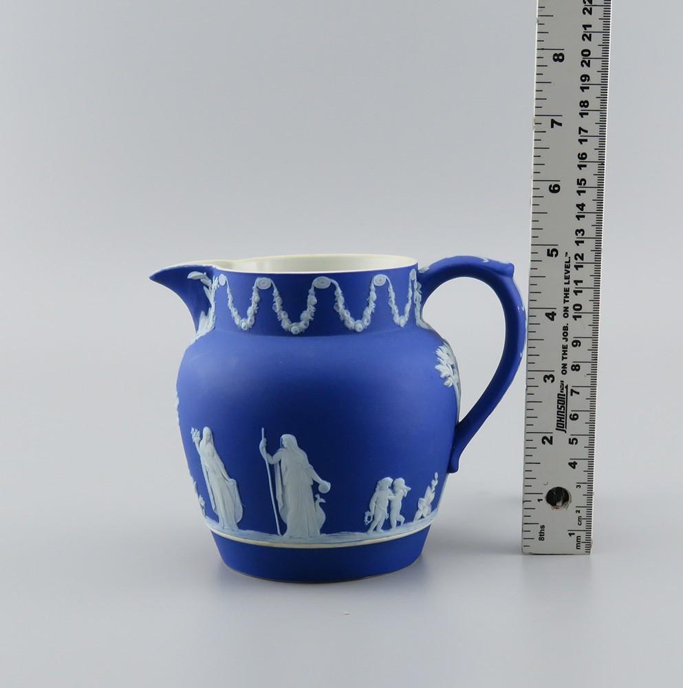 Lovely VTG Wedgwood Blue White Jasperware Creamer Milk Pitcher Jug