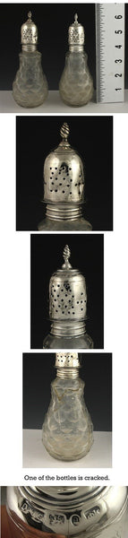 FINE QUALITY ENGLISH STERLING 1836 8 BOTTLE CRUET SET