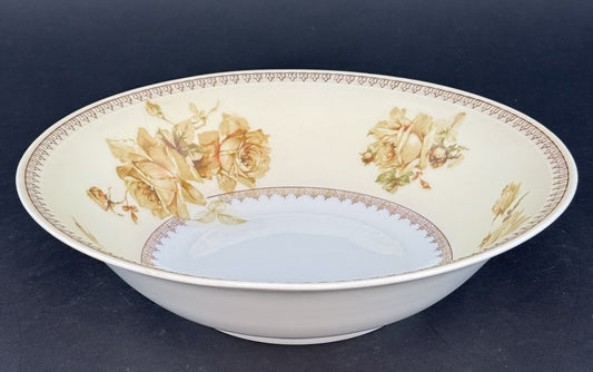 Antique Hermann Ohme Silesia Old Ivory Porcelain #200 Round 9.5" Serving Bowl