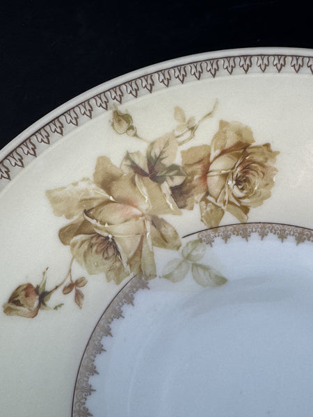 Antique Hermann Ohme Silesia Old Ivory Porcelain #200 Round 9.5" Serving Bowl
