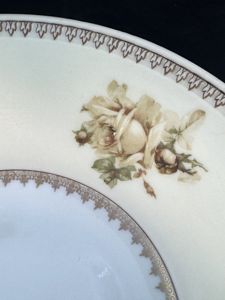 Antique Hermann Ohme Silesia Old Ivory Porcelain #200 Round 9.5" Serving Bowl