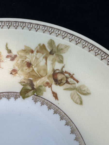 Antique Hermann Ohme Silesia Old Ivory Porcelain #200 Round 9.5" Serving Bowl