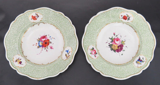 10 Antique 19th Century Chamberlain's Worcester Porcelain Soup/Cereal Bowls