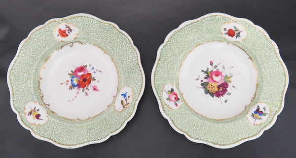 10 Antique 19th Century Chamberlain's Worcester Porcelain Soup/Cereal Bowls