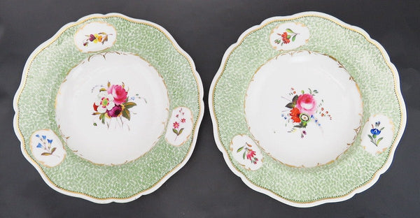 10 Antique 19th Century Chamberlain's Worcester Porcelain Soup/Cereal Bowls