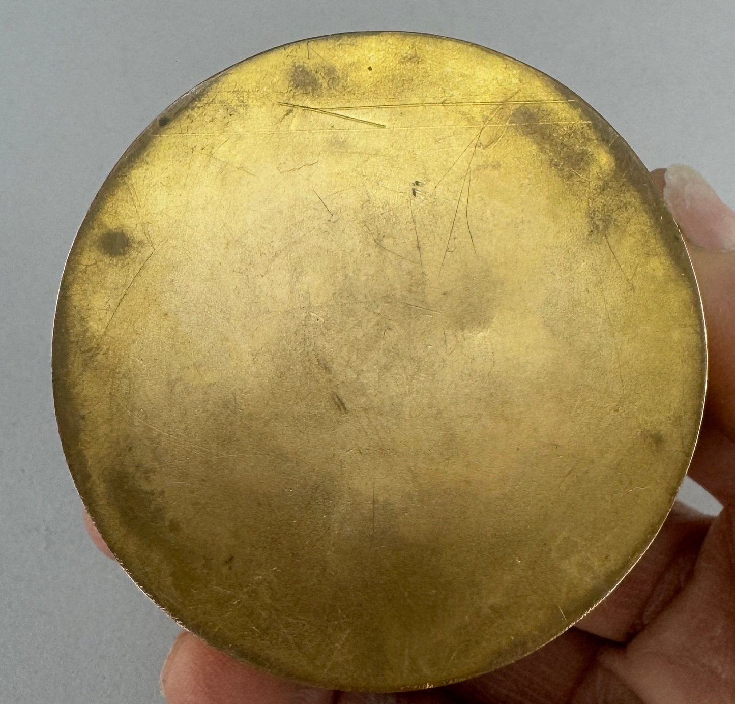 Charming Antique French Gilt Bronze Miniature Portrait Box after Madame Le Brun