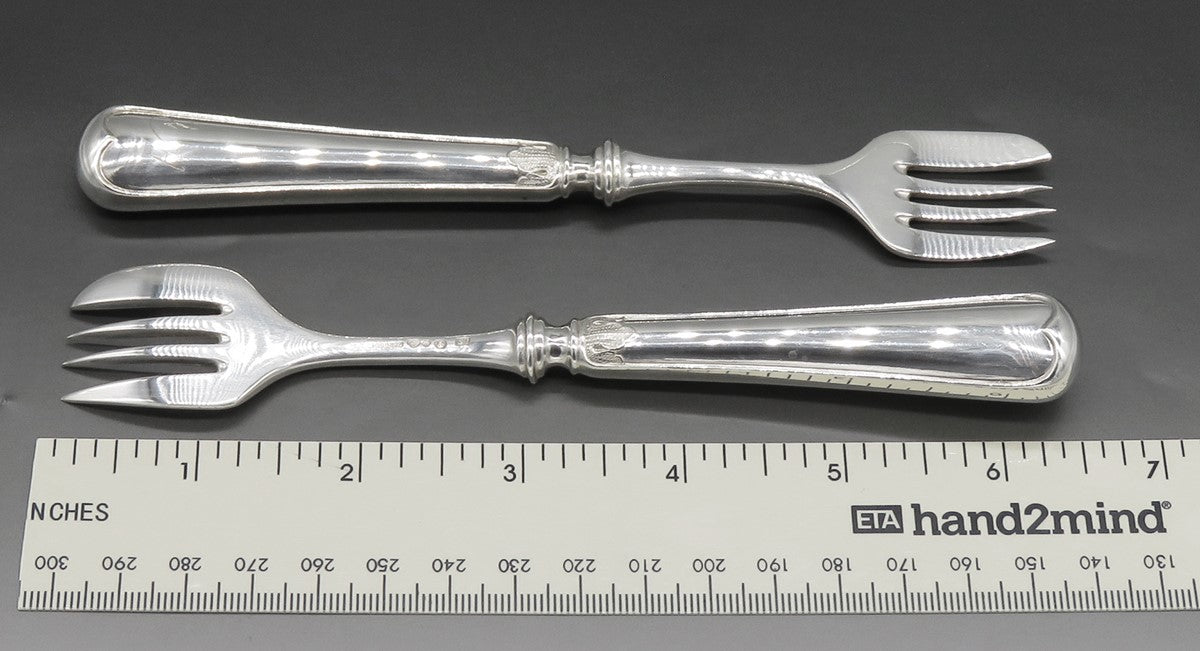 12 Antique 1920 Swedish Silver Seafood /Cocktail Forks in Original Fitted Box