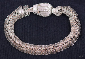 Interesting 800+ Pure Silver Snake Style Bracelet