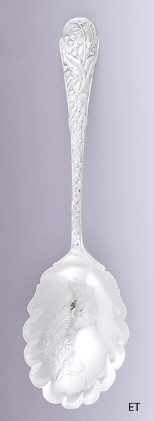 Antique c1880 JB & SM Knowles Sterling Silver Berry Serving Scoop Spoon