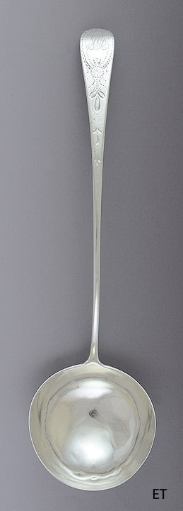 Antique 1796 Georgian English Sterling Silver Serving Ladle