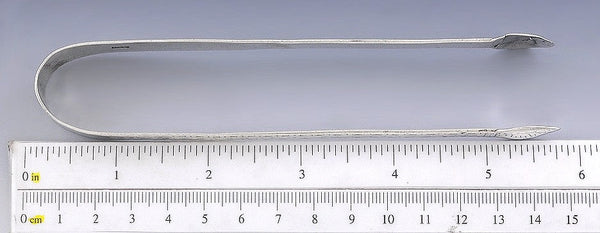 Antique Pair Late 1700s 18th Century Silver Sugar Tongs or Nips