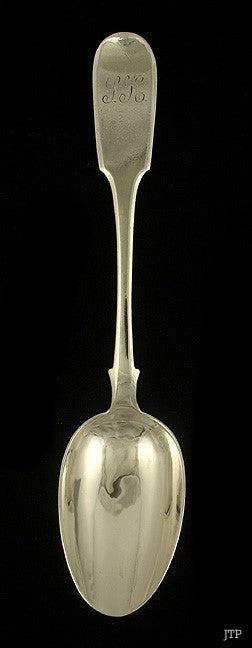 Antique 1862 Russian Silver Moscow Fiddle Serving Spoon 8 1/2"