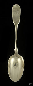 Antique 1862 Russian Silver Moscow Fiddle Serving Spoon 8 1/2"