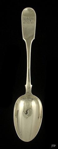 Antique 1862 Russian Silver Moscow Fiddle Serving Spoon 8 1/2"
