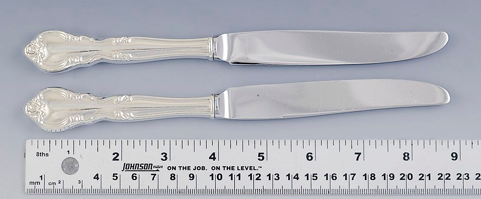 Fine Set 9 Easterling Sterling Silver American Classic Knives