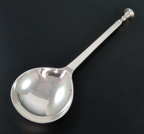 Stylish T Christiansen Sterling Silver Small Serving Spoon round Bowl 6 5/8"