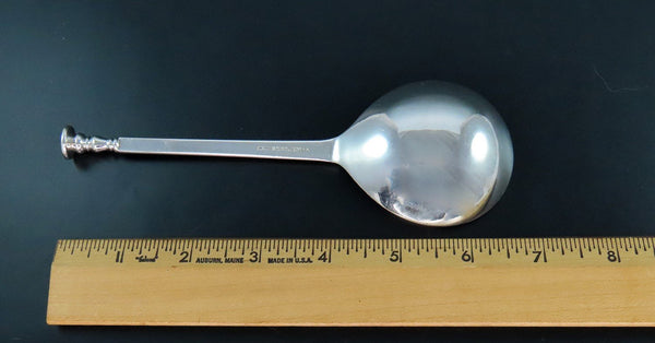 Stylish T Christiansen Sterling Silver Small Serving Spoon round Bowl 6 5/8"