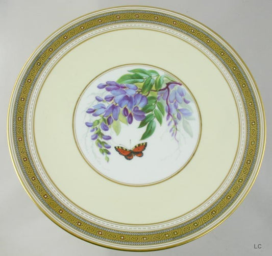 Late 19th Century Hand Painted Butterfly Cabinet Plate