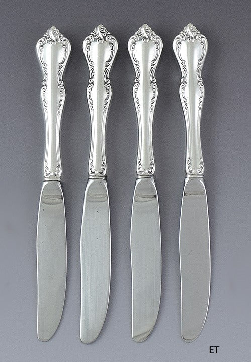 4 Towle Debussy Sterling Silver Butter Cheese Knives NO MONO