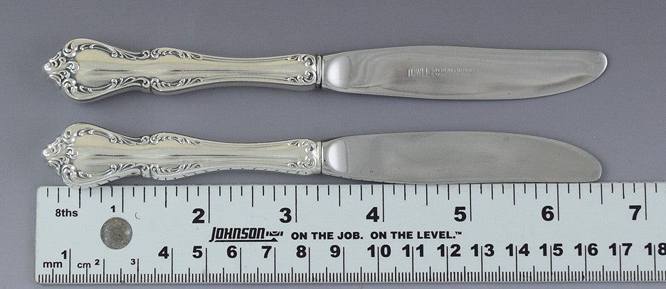 4 Towle Debussy Sterling Silver Butter Cheese Knives NO MONO