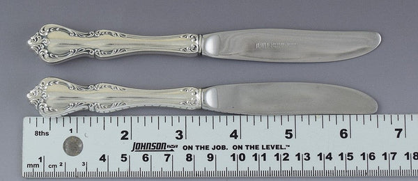 4 Towle Debussy Sterling Silver Butter Cheese Knives NO MONO