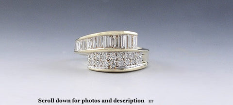High Quality 14K Yellow Gold & .50CT Diamond Bypass Style Ring Size 6