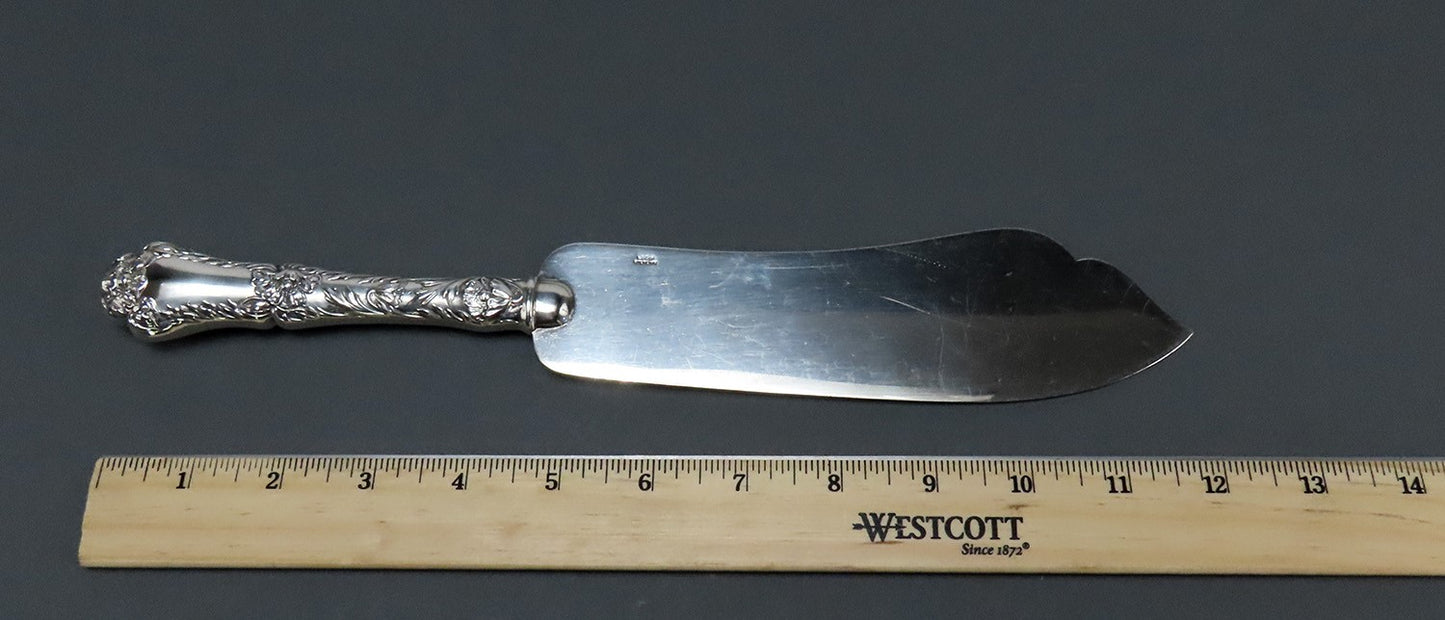 Sweet Sterling Silver Gorham Ice Cream Slice Gilded Poppy Pattern Art Nouveau