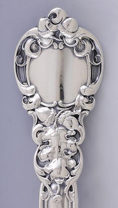 Antique Art Nouveau Sterling Silver Gorham Royal Oak 1902 Crumber Server 12"