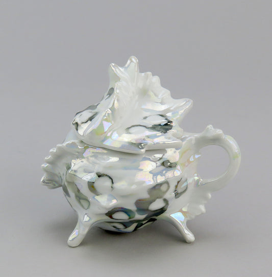 Great Vintage Porcelain Whelk Conch Shell Mustard Pot Royal Bayreuth