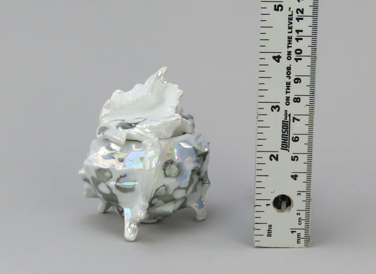 Great Vintage Porcelain Whelk Conch Shell Mustard Pot Royal Bayreuth