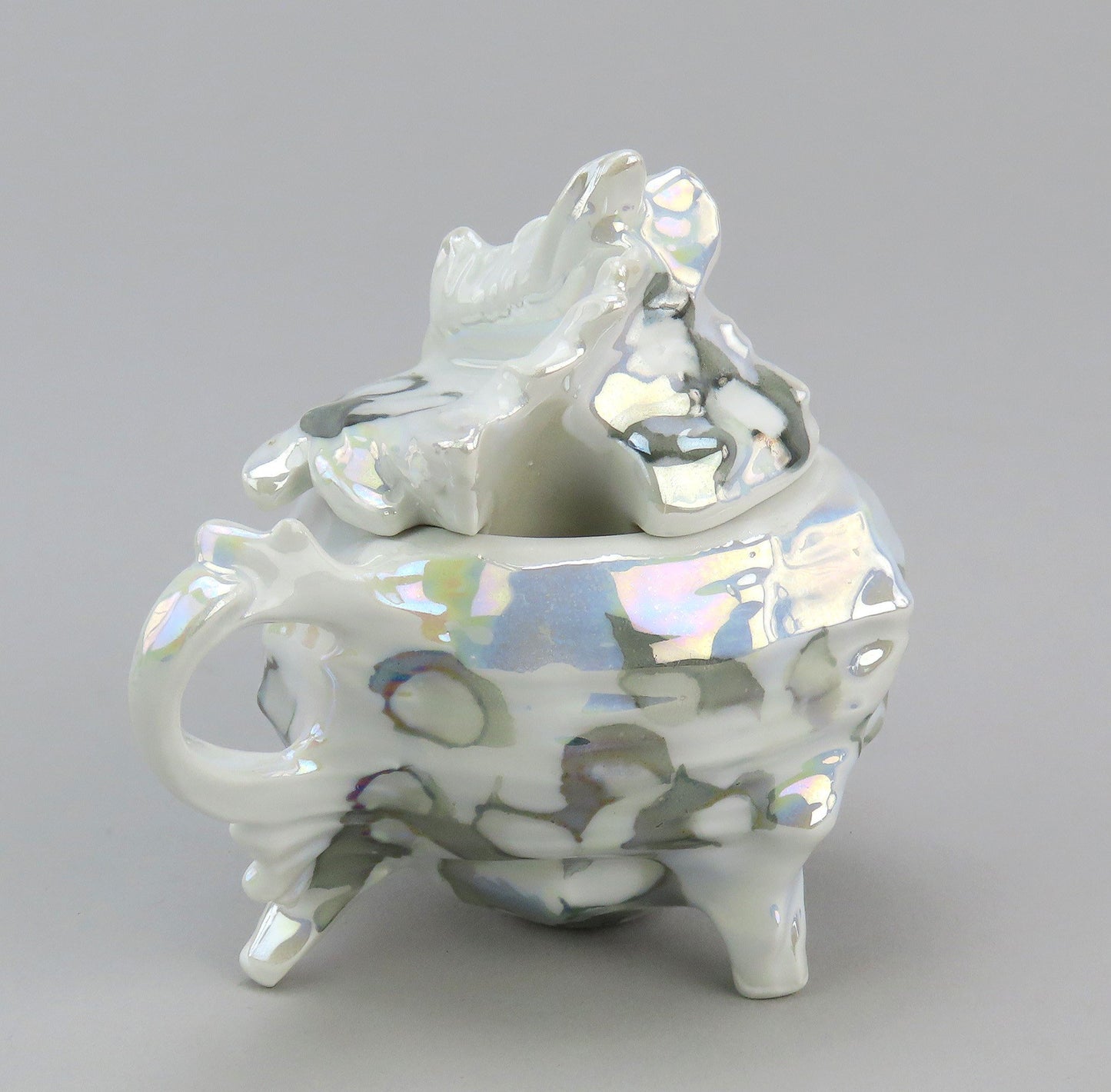 Great Vintage Porcelain Whelk Conch Shell Mustard Pot Royal Bayreuth