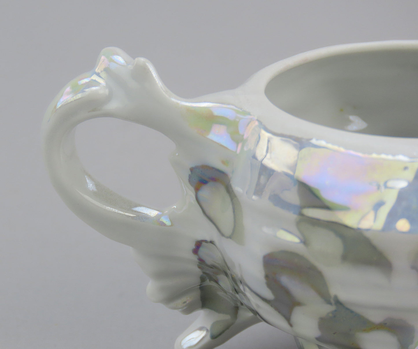 Great Vintage Porcelain Whelk Conch Shell Mustard Pot Royal Bayreuth