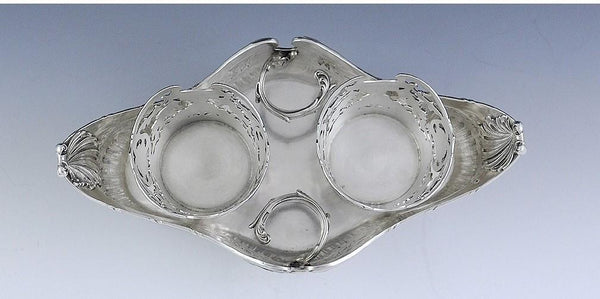 FINEST QUALITY FRENCH SILVER CRUET STAND FIRST STANDARD SILVER WORK by E CARDE