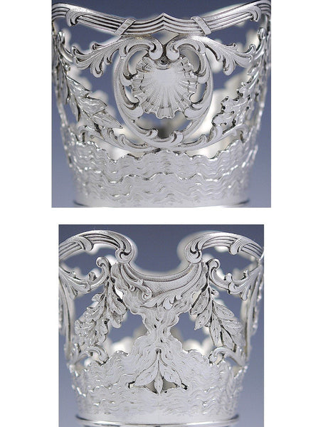 FINEST QUALITY FRENCH SILVER CRUET STAND FIRST STANDARD SILVER WORK by E CARDE