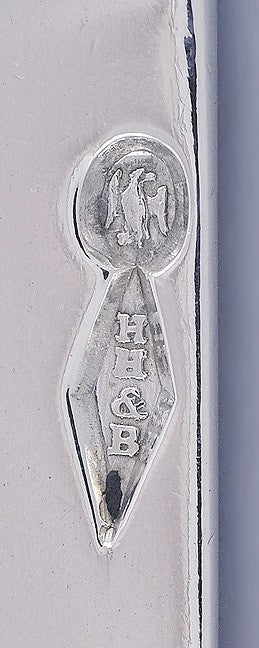 c1850 Fine Set 8 American Coin Silver Breakfast Knives by Hall Hewson & Brower
