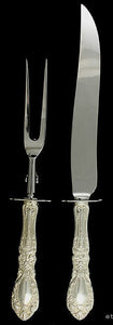 Vintage Alvin Princess Eugene Sterling Silver Roast Meat Carving Fork Knife Set