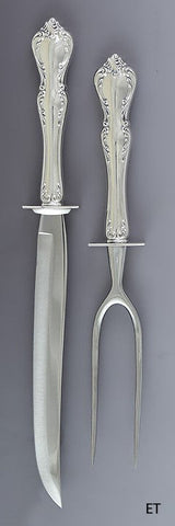 Fabulous Sterling Silver Towle Debussy Carving Set Carving Fork and Knife