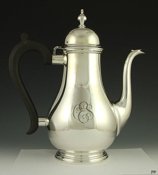 Tiffany & Co 19th Century Georgian Style Sterling Silver Tall Coffee Tea Pot