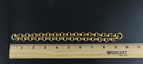 Exquisite Victorian Etruscan Revival 18k Yellow and Rose Gold Chain Necklace