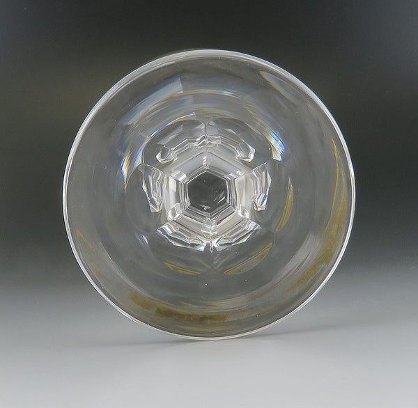 8 Gilded Crystal Glass Val St Lambert Danse de Flore Champagne Saucers/Goblets