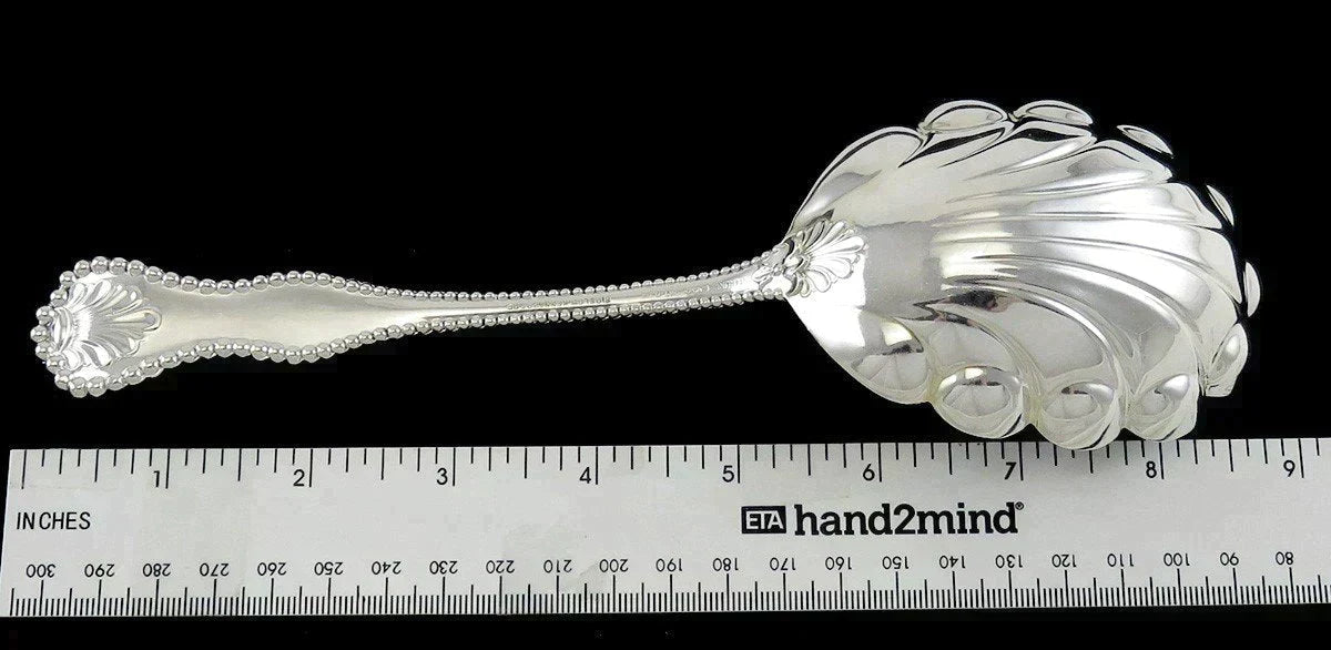 Sterling Silver Dominick Haff Charles II 1894 Dessert/Ice Cream & Serving Spoons