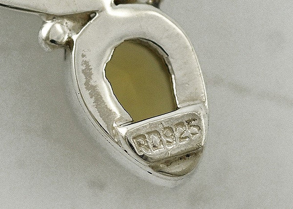 Lovely Sterling Silver, Genuine Citrine, Rudalite and Agate Stone Pendant