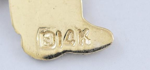 14k Gold Mother's Charm Necklace w/Variety of Child Themed Charms