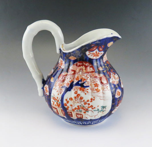 Antique c1870 Japanese Imari Pottery Fine China Milk Pitcher/Jug/Creamer 6 1/2"