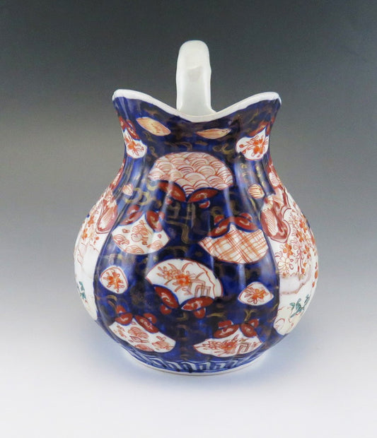 Antique c1870 Japanese Imari Pottery Fine China Milk Pitcher/Jug/Creamer 6 1/2"