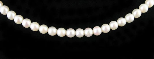 Lovely Confirmation 10K White Gold Pearl Strand Necklace