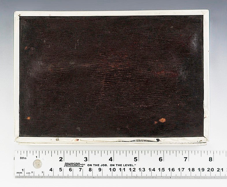 1910 Fine English Sterling Silver & Faux Tortoise Cigar Box