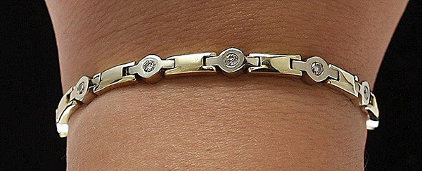 Lovely 14k Gold Brilliant Cut ~.50ct Diamond Bracelet Modern