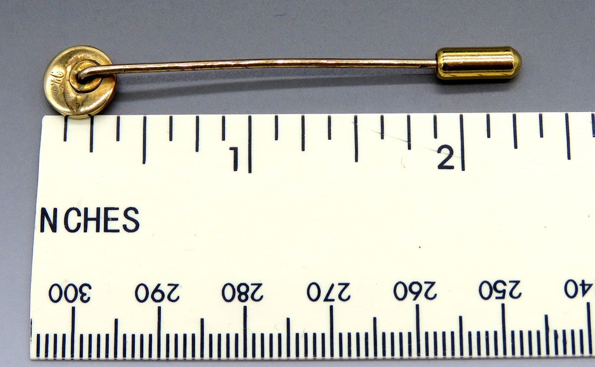 Neat c1860s American 14k Gold California Gold Quartz Stickpin Stick Pin